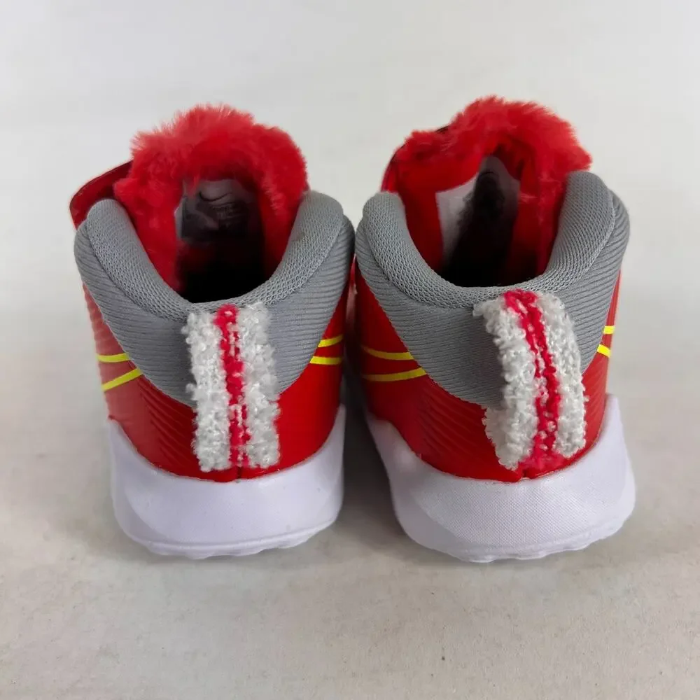 Nike team hustle D9 infant size 5 c red white lil td monster furry sneakers New